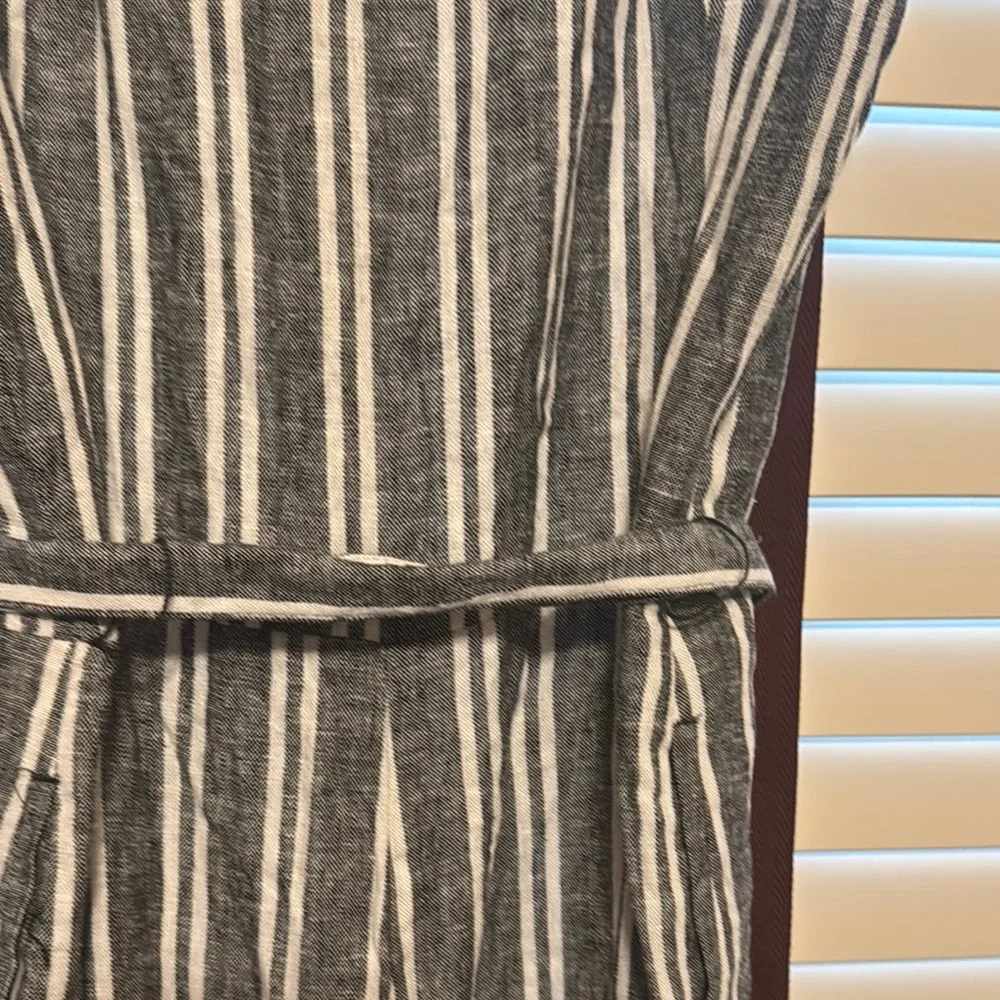 Who What Wear Black and White Belted Striped Jumpsuit - Size XXL-NWT - Picture 8 of 10